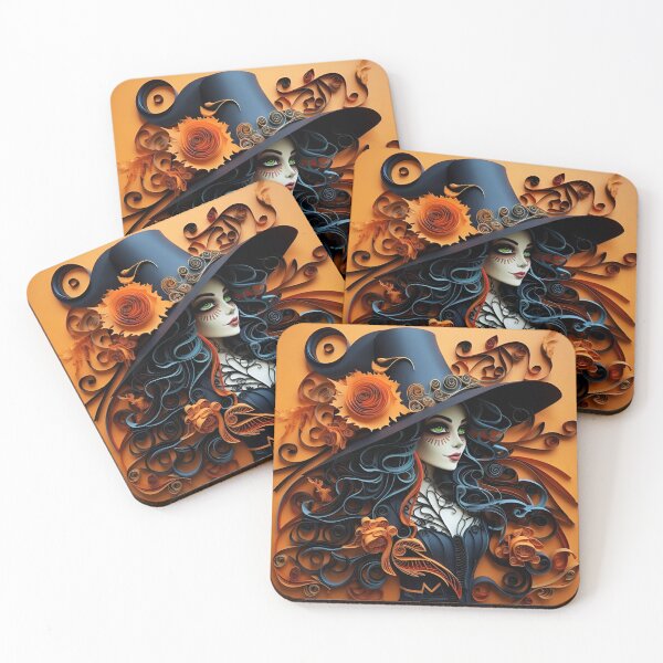 Item preview, paper quilling halloween witch art designed and sold by dcrc.