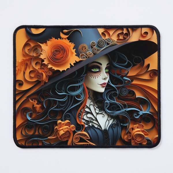 Item preview, paper quilling halloween witch art designed and sold by dcrc.
