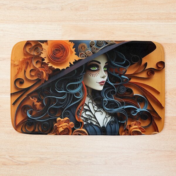 Item preview, paper quilling halloween witch art designed and sold by dcrc.