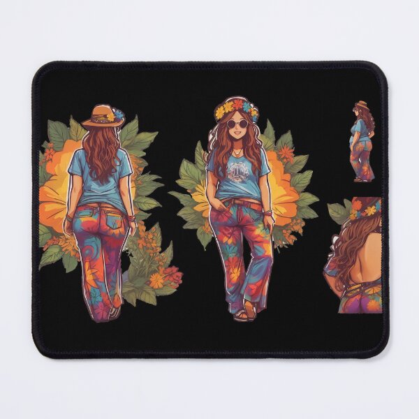 Item preview, Hippie Girl with Thick Thighs Saves Lives Sticker Slap designed and sold by wojysmokes.