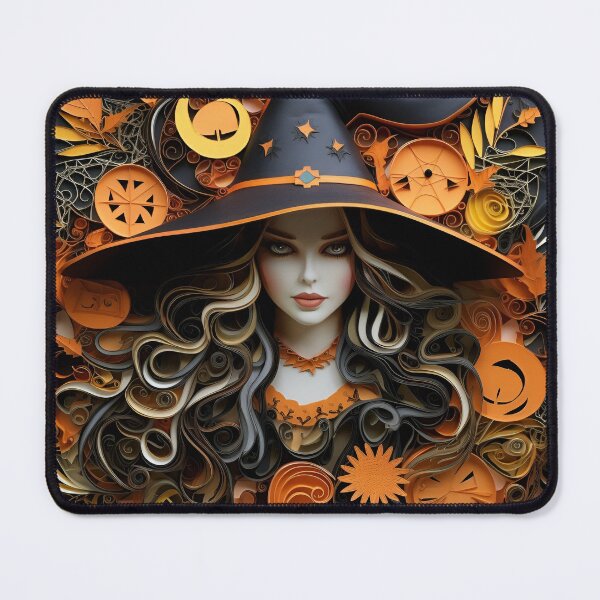 Item preview, paper quilling halloween witch art designed and sold by dcrc.