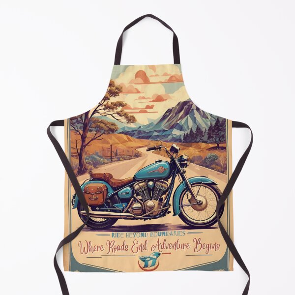 Item preview, Vintage Motorcycle Poster: Ride Beyond Boundaries designed and sold by Ceemko's Vintage Corner.