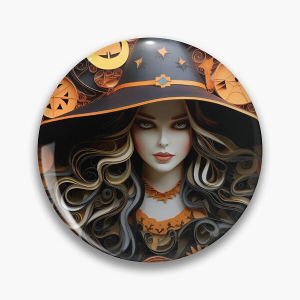 Item preview, paper quilling halloween witch art designed and sold by dcrc.