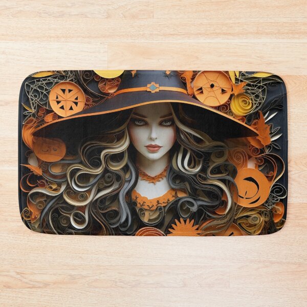 Item preview, paper quilling halloween witch art designed and sold by dcrc.