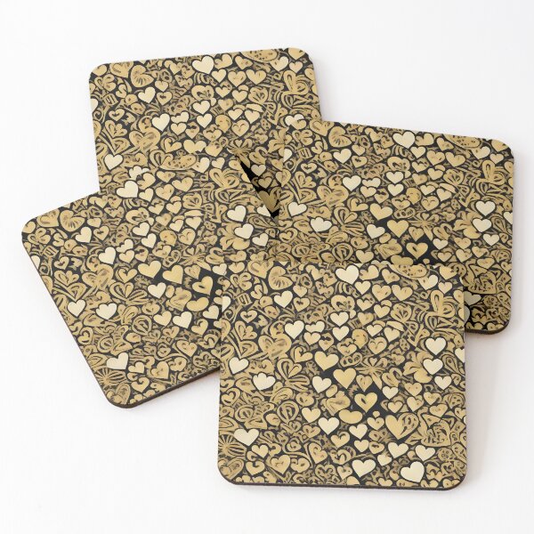 Item preview, Patterns - Black And Gold Hearts designed and sold by WowAmazingPic.