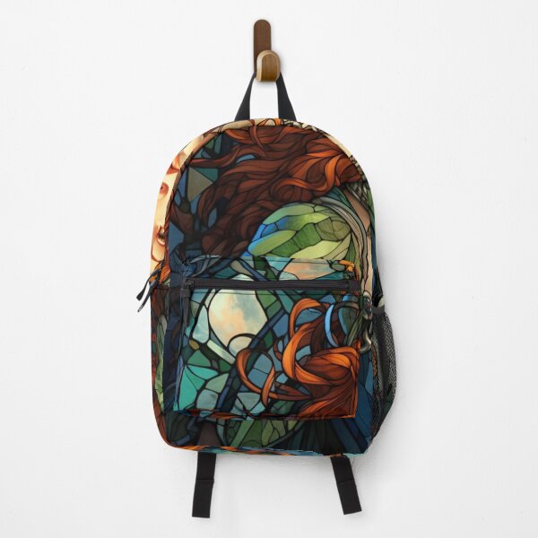 Item preview, Elven Queen Stained Glass Art Nouveau Style designed and sold by ArtNouveauChic.