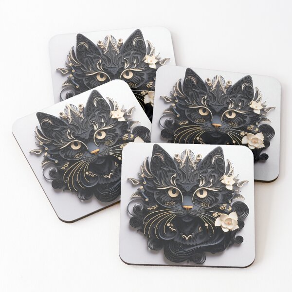 Item preview, Paper Quilling Halloween black cat designed and sold by dcrc.