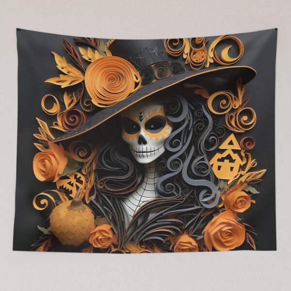Item preview, Paper quilling Halloween witch art designed and sold by dcrc.