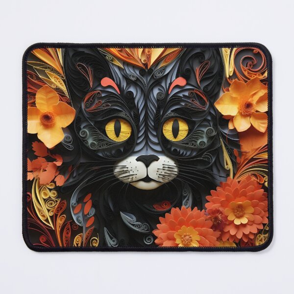 Item preview, paper quilling halloween black cat designed and sold by dcrc.