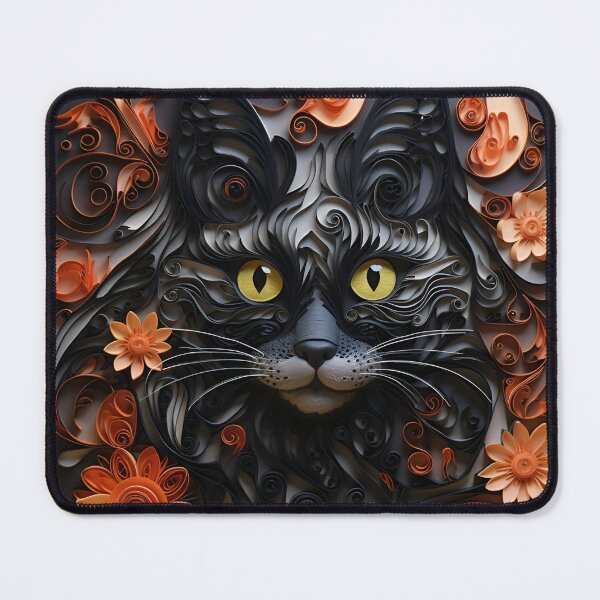 Item preview, paper quilling halloween black cat designed and sold by dcrc.