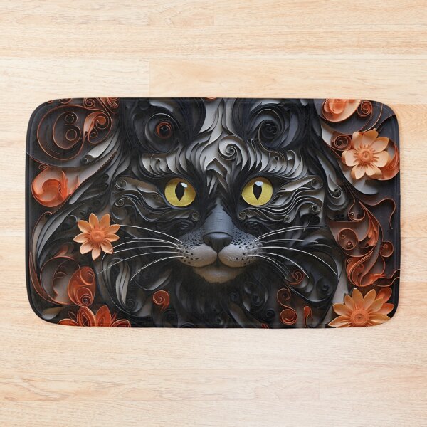 Item preview, paper quilling halloween black cat designed and sold by dcrc.