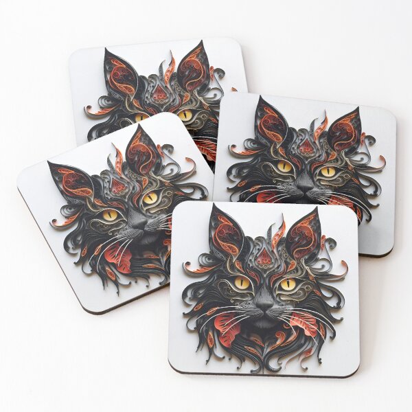 Item preview, paper quilling halloween black cat designed and sold by dcrc.