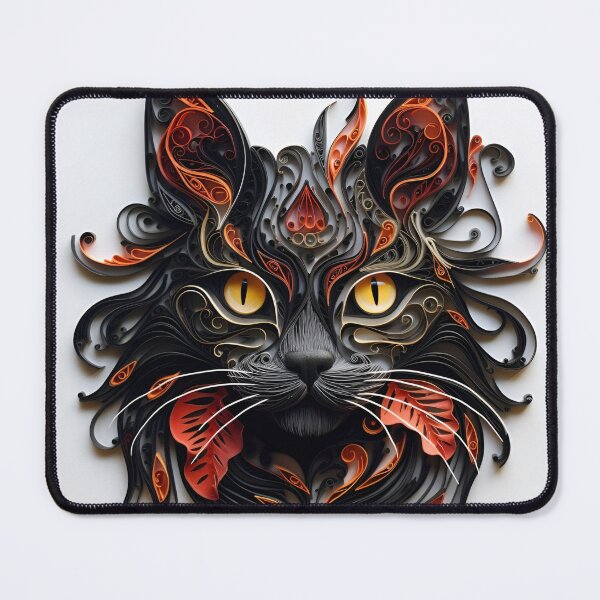 Item preview, paper quilling halloween black cat designed and sold by dcrc.