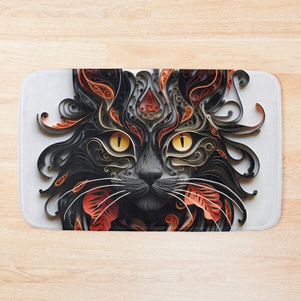 Item preview, paper quilling halloween black cat designed and sold by dcrc.