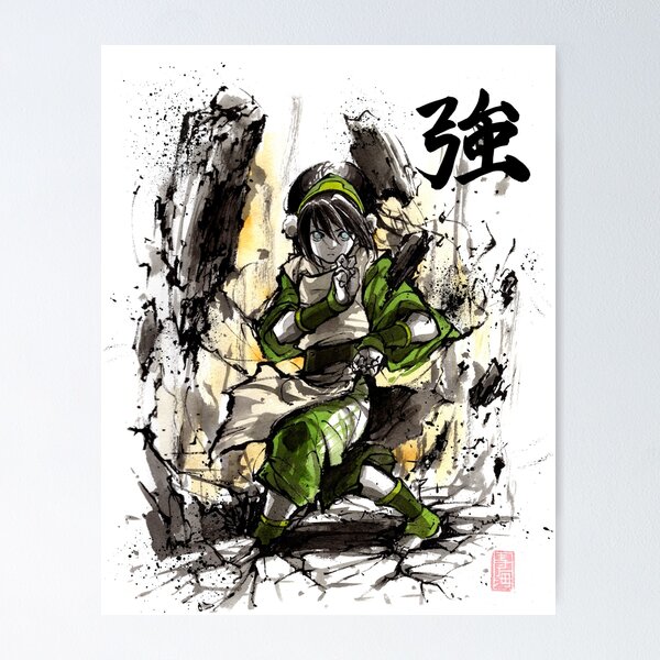 Item preview, Toph from Avatar with sumi and watercolor designed and sold by Mycks.