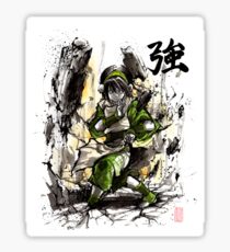 Toph from Avatar with sumi and watercolor Sticker