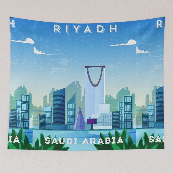 Item preview, Riyadh, Saudi Arabia — Retro travel minimalist poster designed and sold by GreekTavern1979.
