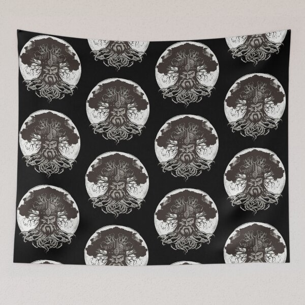 Item preview, Yggdrasil Tree Of Life With Odin And His Ravens designed and sold by Khihi.