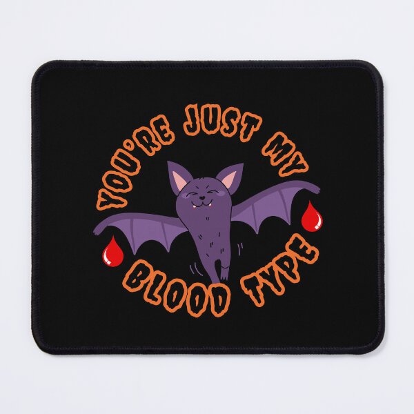 Item preview, You’re Just my Blood Type | Cute Bat with Bloody Fangs designed and sold by Kimochi-Shop.