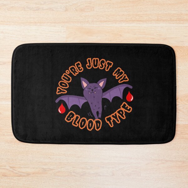Item preview, You’re Just my Blood Type | Cute Bat with Bloody Fangs designed and sold by Kimochi-Shop.