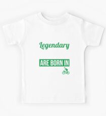 Legendary Cyclists Are Born In October Cycling Gift Kids Tee