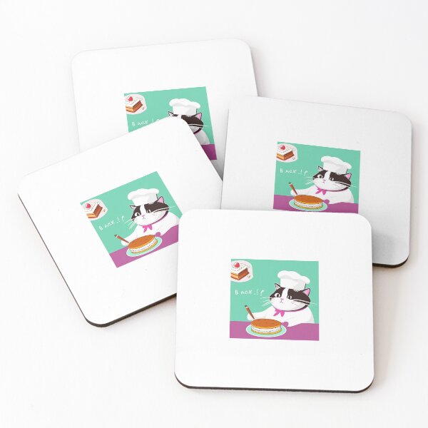 Item preview, Black and White Cat Chef baking a cake designed and sold by cesavision.