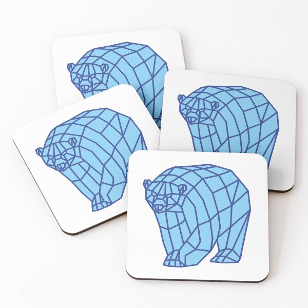 Item preview, Blue Origami Geometric Polar Bear designed and sold by shaldesign.