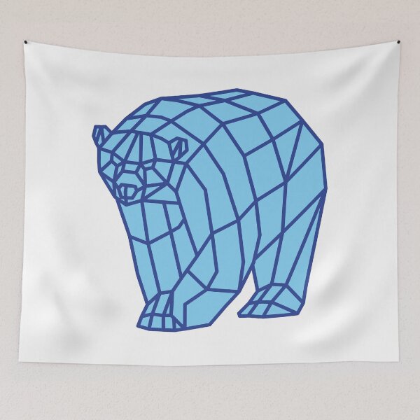 Item preview, Blue Origami Geometric Polar Bear designed and sold by shaldesign.