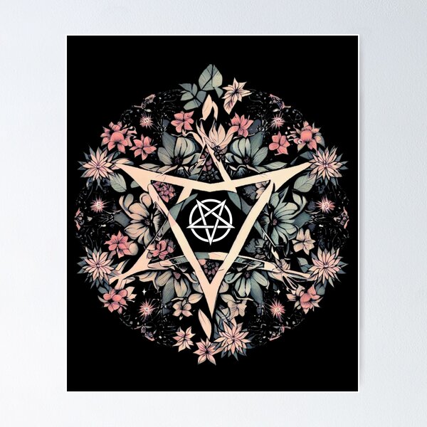 Item preview, Floral Pentagram, Gentle Satan designed and sold by Cr320.