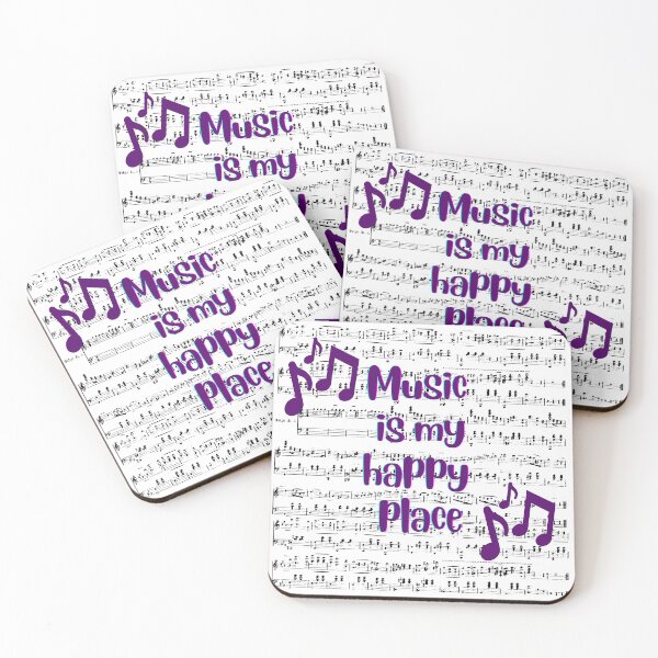 Item preview, Music is my happy place print designed and sold by kirkytracy.