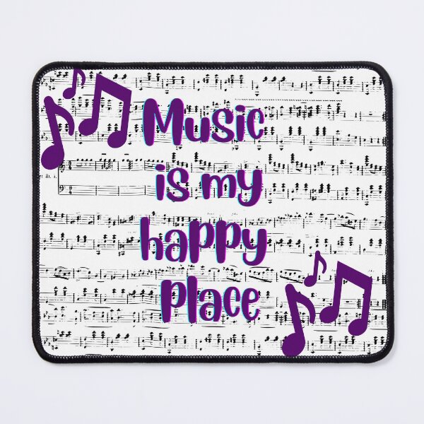 Item preview, Music is my happy place print designed and sold by kirkytracy.