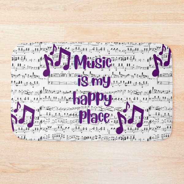 Item preview, Music is my happy place print designed and sold by kirkytracy.