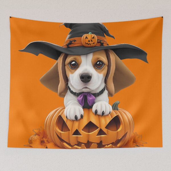 Item preview, Blackghoulish Beagle Pumpkin - Halloween Art designed and sold by purrfect pattern.