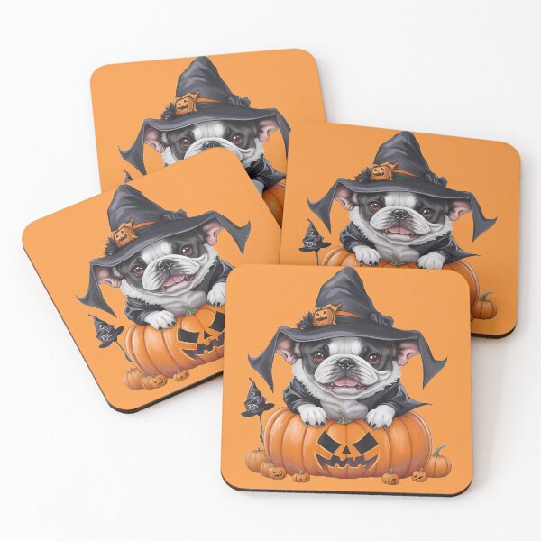 Item preview, Blackghoulish Bulldog Pumpkin Art designed and sold by purrfect pattern.