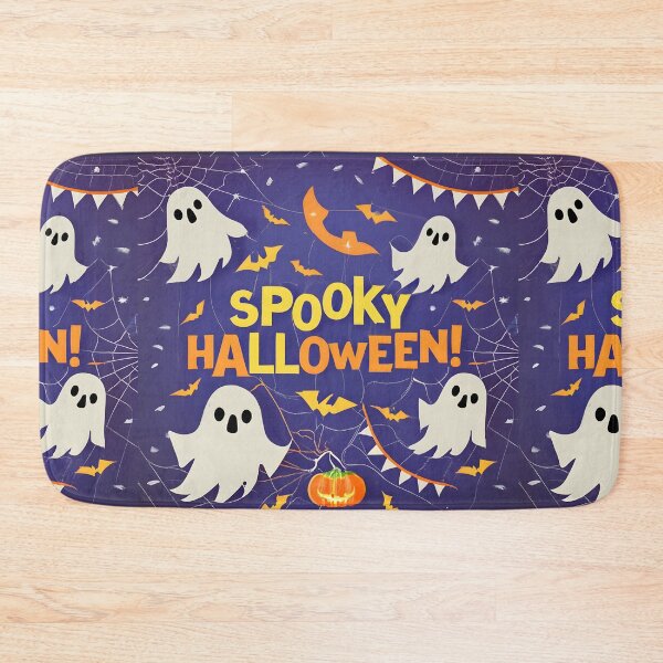 Item preview, A colorful animation of a spooktacular Halloween with ghosts and bats in the style of playful designed and sold by AI-Only Creations.