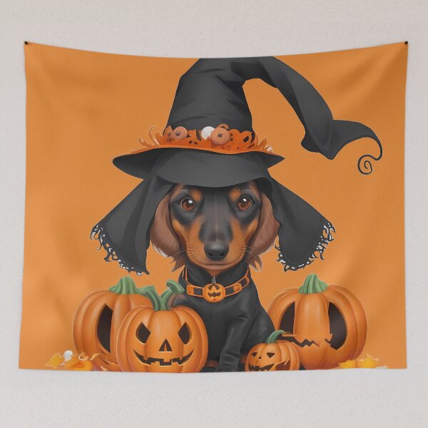 Item preview, Halloween Dachshund Pumpkin Art: Scary and Cute designed and sold by purrfect pattern.