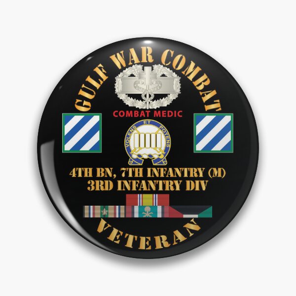 Item preview, Army - Gulf War Combat Infantry Vet w Combat Medic, 4th Bn 7th Inf - 3rd ID SSI X 300 designed and sold by Military Insignia Products.