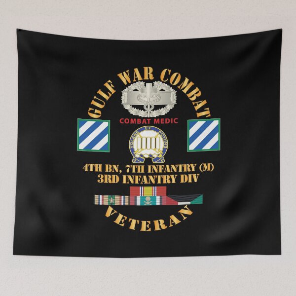 Item preview, Army - Gulf War Combat Infantry Vet w Combat Medic, 4th Bn 7th Inf - 3rd ID SSI X 300 designed and sold by Military Insignia Products.