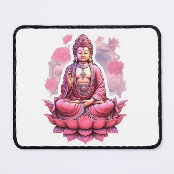 Item preview, Pink Buddha Meditation Sticker For Different Surfaces designed and sold by MartynGrey.