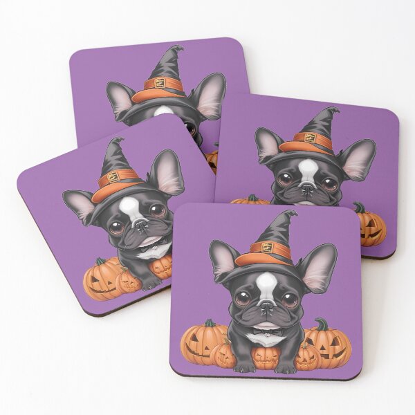 Item preview, Blackghoul Frenchie Pumpkin Artwork designed and sold by purrfect pattern.