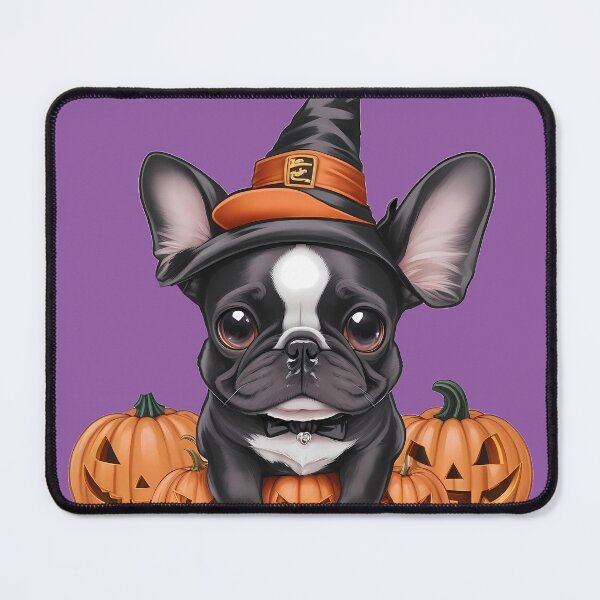 Item preview, Blackghoul Frenchie Pumpkin Artwork designed and sold by purrfect pattern.
