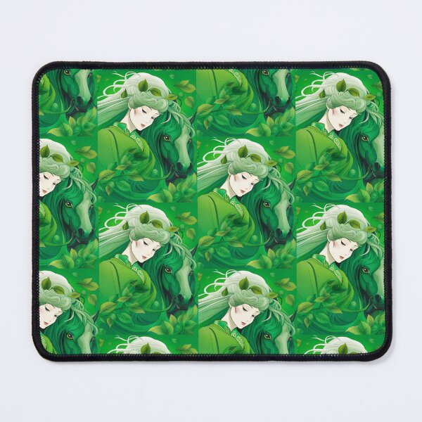Item preview, Woman with green horse, ode to nature designed and sold by Creativesphotos.