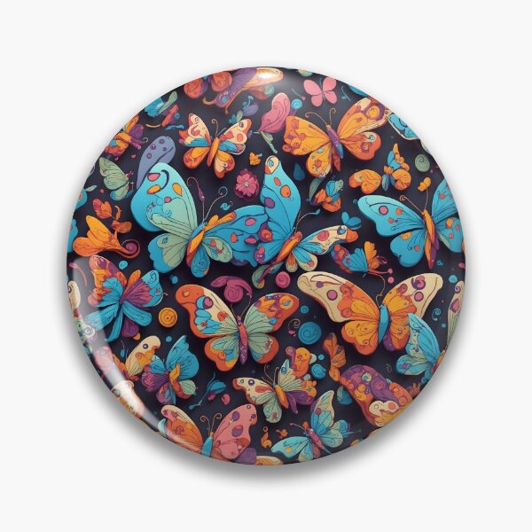 Aperçu de l'œuvre Motif papillon kawaii créée et vendue par Patternliss.