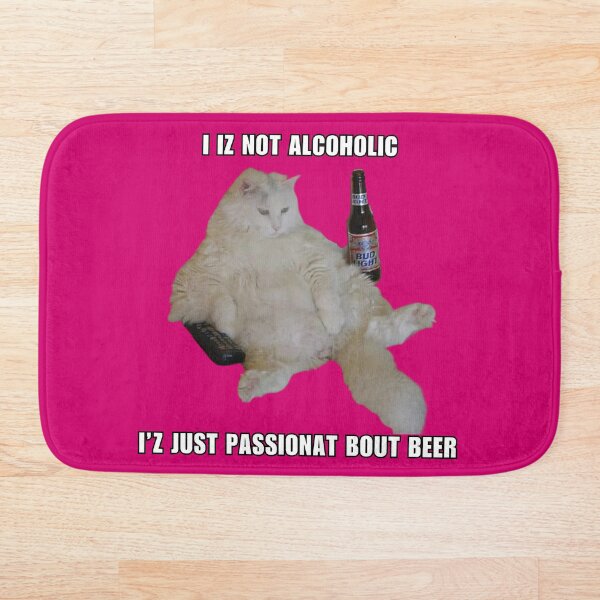 Item preview, Drunk alcoholic funny cat with beer, Gift for beer lover designed and sold by Eternity Eventually.