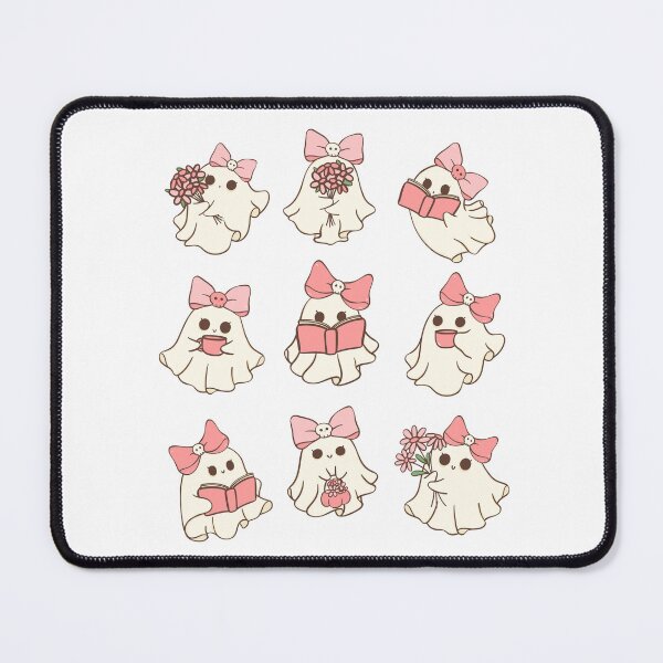Item preview, Adorable pink ghost pattern for halloween designed and sold by noneko04.