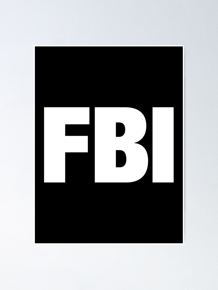 Póster «FBI - versión 2 - blanco» de Supreto | Redbubble