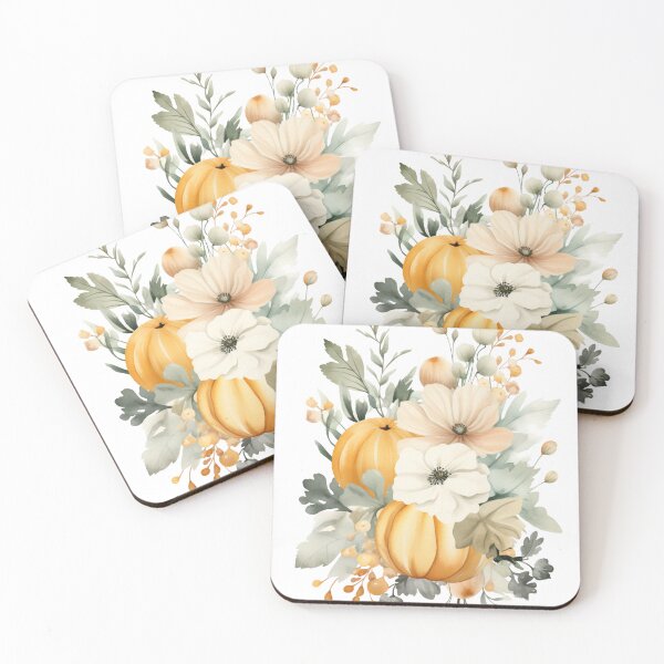 Item preview, Fall flowers and pumpkins designed and sold by GoatAndCamel.