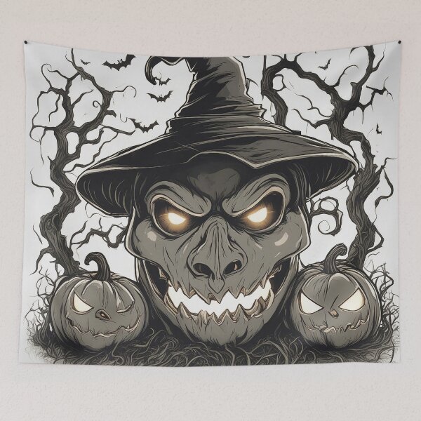 Artikelvorschau, Spooky Halloween Pumpkin Art - Creepy Jack-o'-Lantern Design entworfen und verkauft von The-Library.