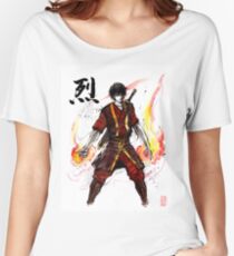 Zuko from Avatar with sumi ink and watercolor Women's Relaxed Fit T-Shirt