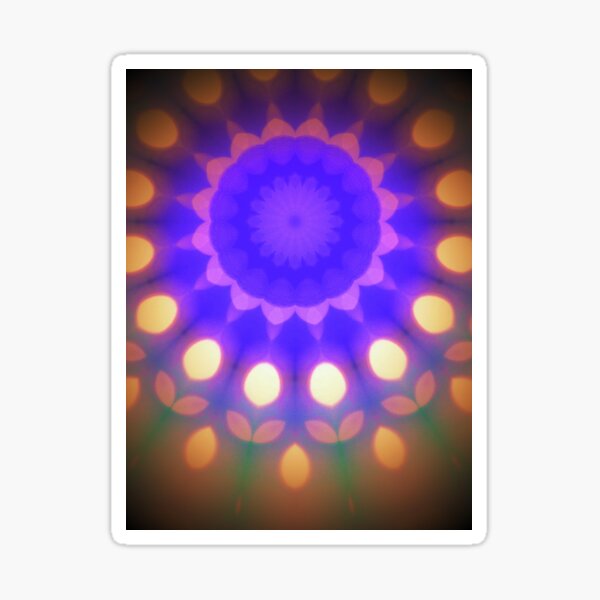 Gold tulip pattern Sticker